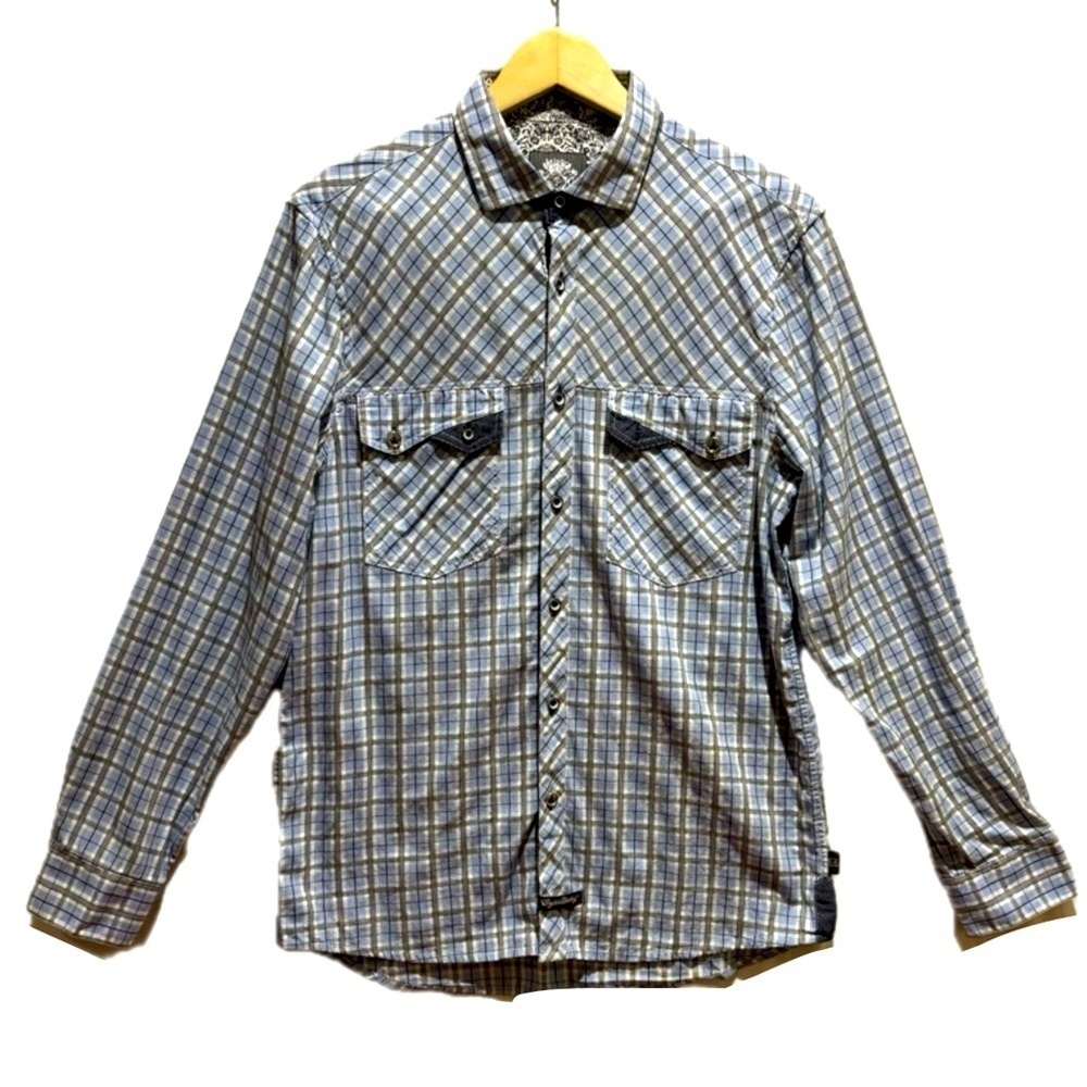 English Laundry Blaque Label Blue Long Sleeve Button Up Dress Shirt Men’s Medium